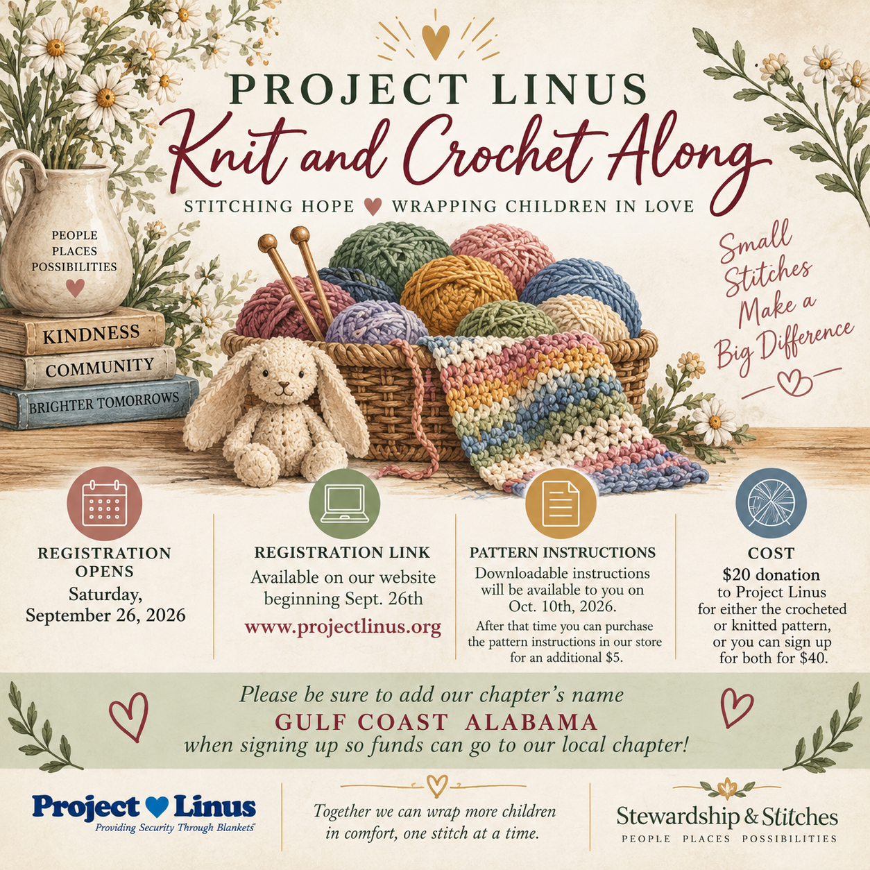A Few Stitches at a Time: Join the Project Linus Knit & Crochet Along